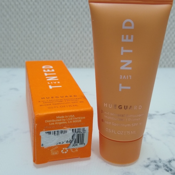 LIVE TINTED HUEGUARD 3-IN-1 MOISTURIZER PRIMER SUNSCREEN SPF 30 .5 fl oz Travel - Picture 5 of 7